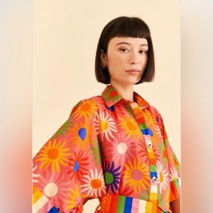 Farm Rio Coral Mixed Graphics Macaw Midi